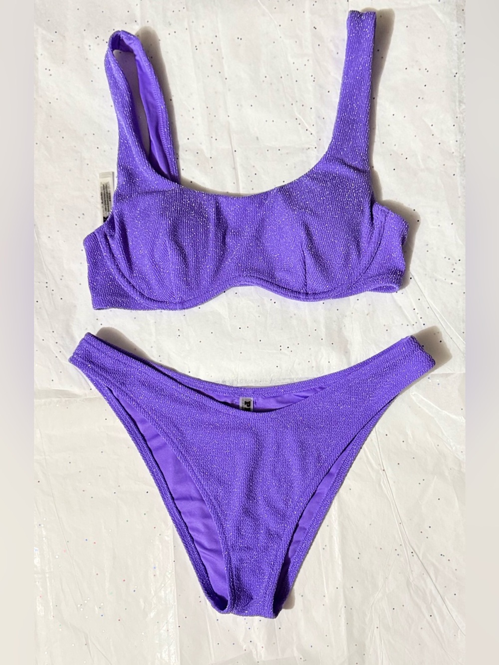 Victoria's Secret Vibrant Purple Textured Two-Piece Bikini